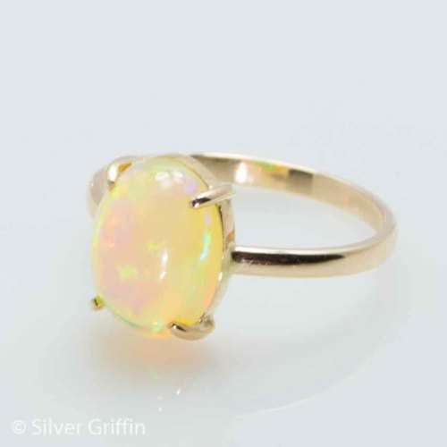 Only from Silver Griffin 3.13 ct  Natural Ethiopian Opal Set in 9ct Solid Gold.