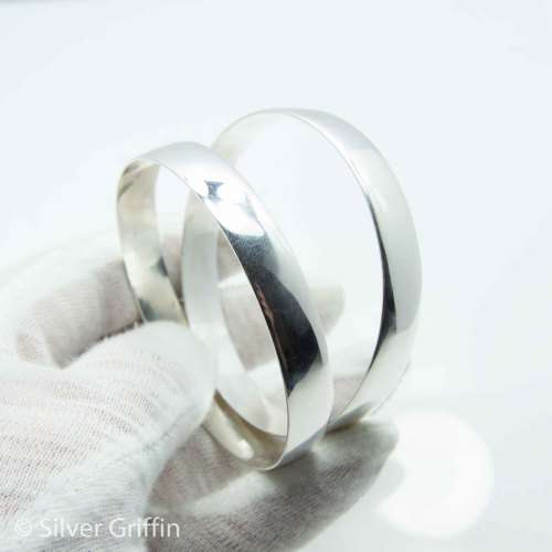 10mm WIDE 99.9 PURE  SILVER BANGLES EACH BANGLE IS 22g