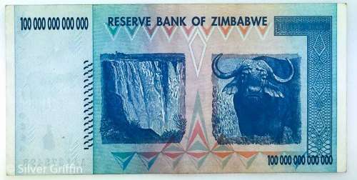 ZIMBABWE 100 TRILLION DOLLAR BANKNOTE