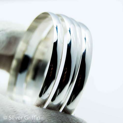 Stunning 99.9 Pure Solid Silver Bangles 4 Available