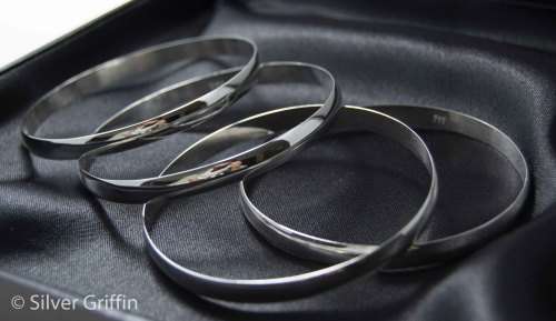 Stunning 99.9 Pure Solid Silver Bangles 4 Available