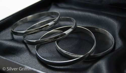 Stunning 99.9 Pure Solid Silver Bangles 4 Available