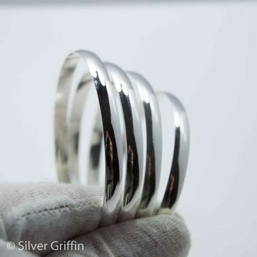 Stunning 99.9 Pure Solid Silver Bangles 4 Available