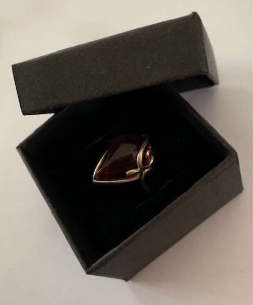Silver, Amber ring