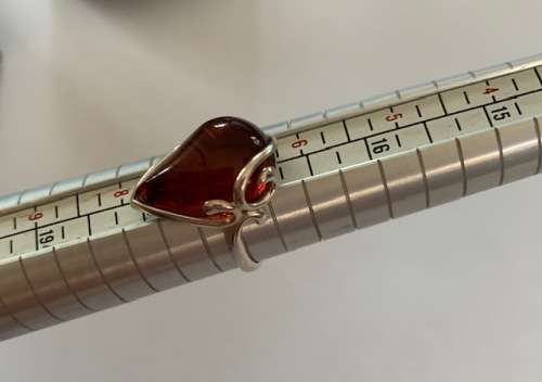 Silver, Amber ring
