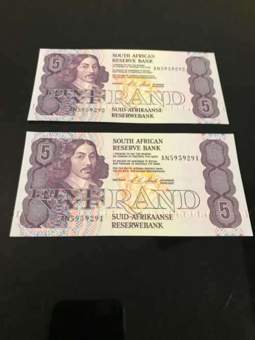 C.L. STALS FIVE RAND.SEQUENCE OF TWO. UNC.