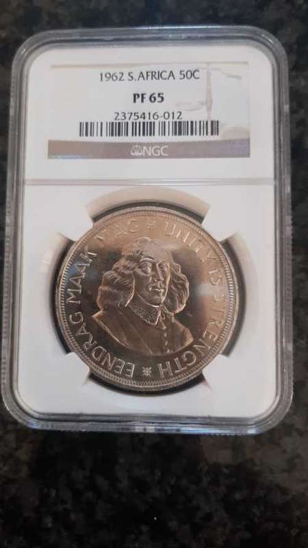 1962 S. Africa 50c .NGC greated PF65