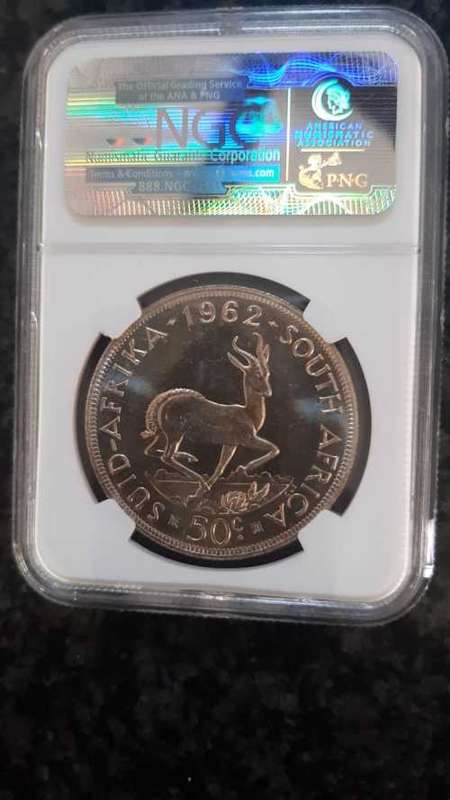 1962 S. Africa 50c .NGC greated PF65