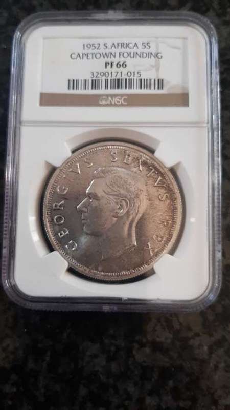1952 SA 5 SHILLINGS  PF66 BY NGC