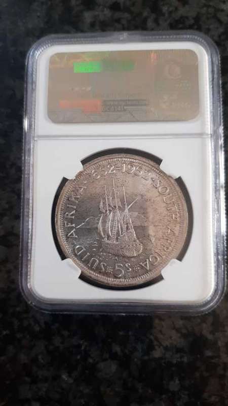 1952 SA 5 SHILLINGS  PF66 BY NGC
