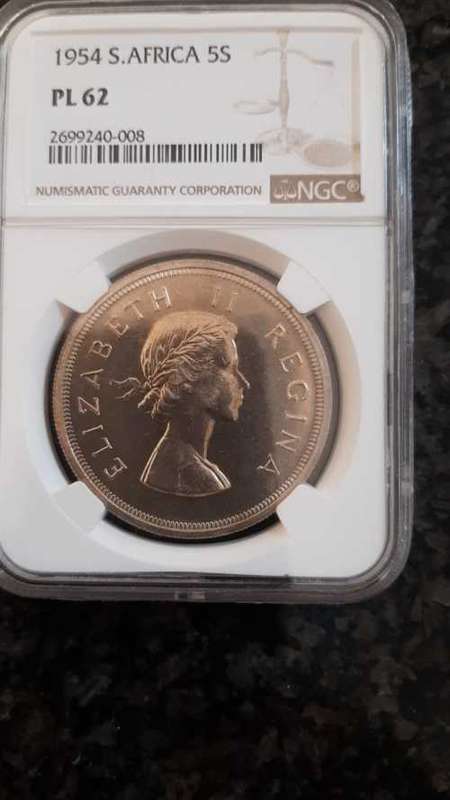 1954 S.AFRICA 5S NGC PL 62