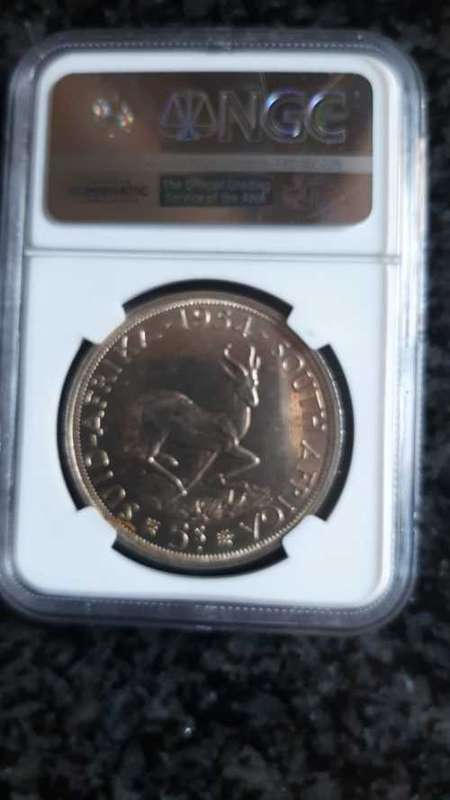 1954 S.AFRICA 5S NGC PL 62