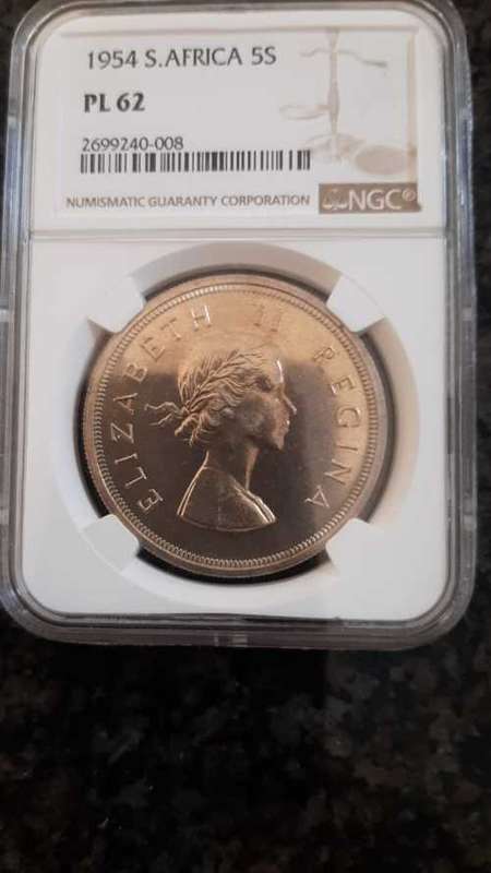 1954 S.AFRICA 5S NGC PL 62