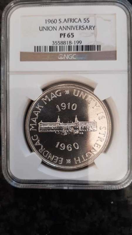 1960 S.AFRICA 5S NGC PF65