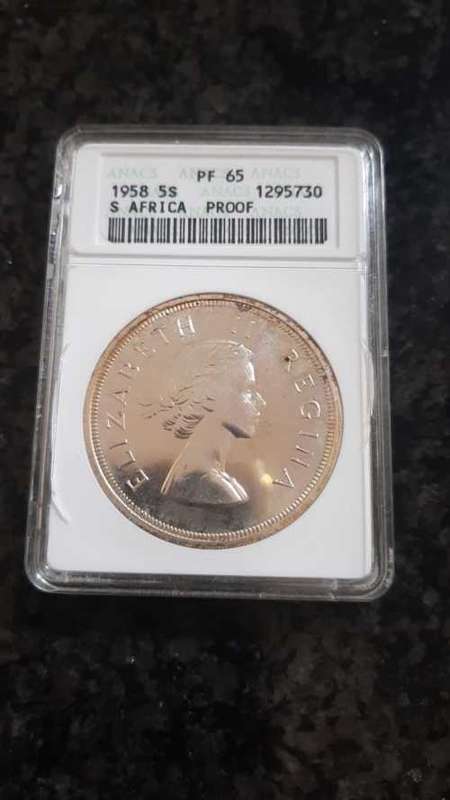 1958 S.AFRICA 5s PROOF PF65