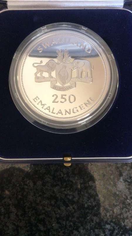 SWAZILAND 30TH ANNIVERSARY COIN 5 OZ 999 SILVER