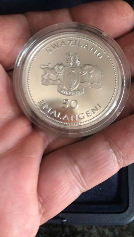 1oz FINE SILVER 999. SWAZILAND 30th ANNIVERSARY LEGAL TENDER COIN.