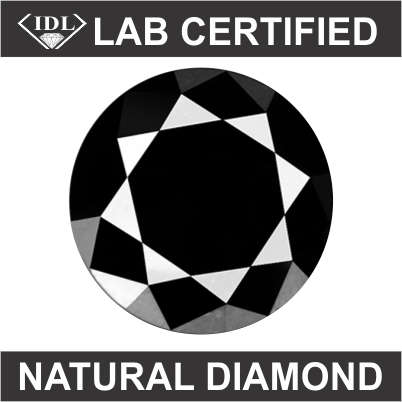 LAB CERTIFIED 2.471 Cts  100% NATURAL BLACK DIAMOND ** INCLUDES DIAMOND REPORT***