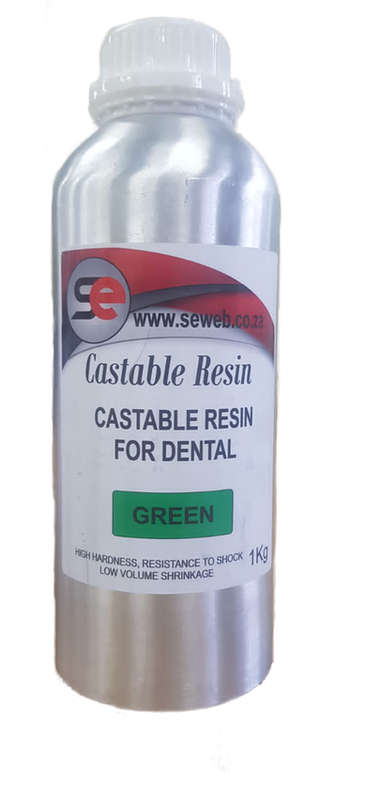 SE Castable Resin for Dental 1kg Bottle Green