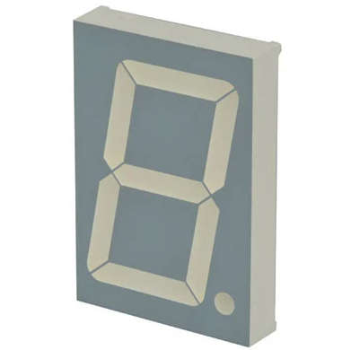 SA23-12EWA Kingbright 7-Segment LED Display, CA Red 57 mcd RH DP 57mm