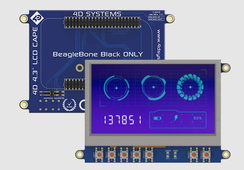 4.3in LCD Color Display 480 x 272 pix