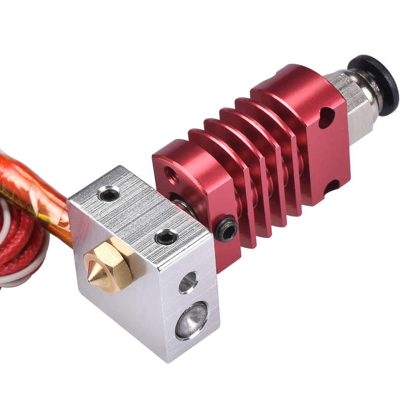 12V Red V6 1.75mm All Metal J-Head Remote Extruder Kit with Heating Tube for CR10/CR8 3D Prin