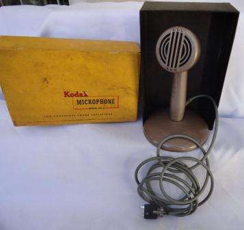 A boxed vintage Kodak microphone