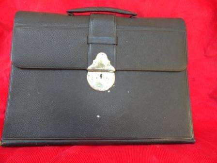 Vintage all leather portable writing satchel .Read on......