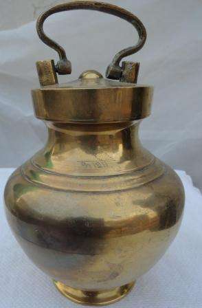 ALL BRASS- An  unusual portable vessel