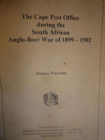 The CAPE POST OFFICE during the Anglo Boer War of 1899-1902.