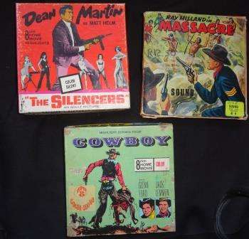 A collection (three) vintage 8mm movies-all in their original boxes