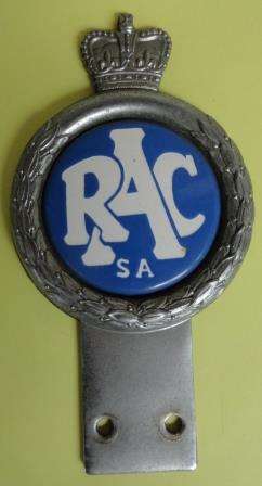 A vintage RAC badge