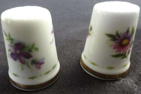 Another ROYAL ALBERT and a ROYAL Doulton thimble (2)