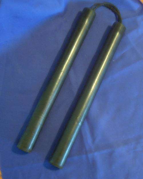 NUNCHUCK STICKS - WOODEN  - FOAM COVERED - PRACTICE STICKS
