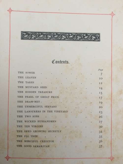 THE PARABLES OF OUR LORD AND SAVIOUR JESUS CHRIST Illustrated  by Millais, John Everett