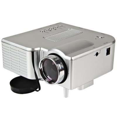 Portable Super Bright LED Multimedia Player Projector Built-in Speakers