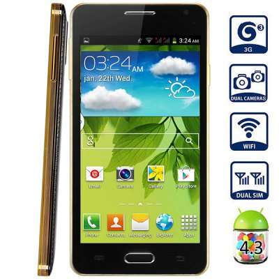 4.7 inch Feiteng H9007 Android 4.3 Smartphone MT6572 Dual-Core 1.3GHz 512MB RAM 4GB ROM HD720 Screen