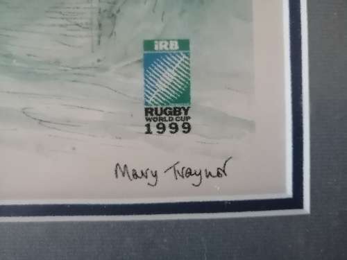 1999 Rugby World cup Final print of Millenium Stadium by Mary Traynor