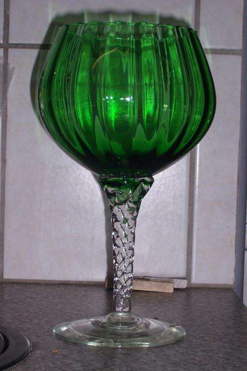 coloured glass vase