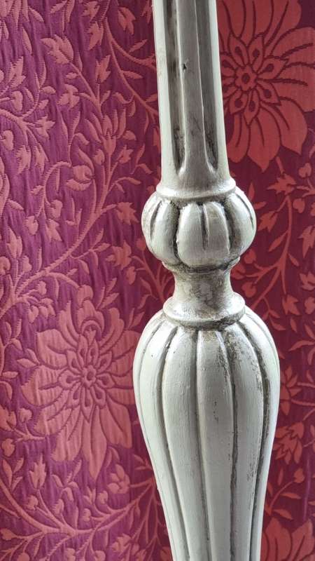 Vintage floor lamp with new Hertex fabric handmade  lampshade