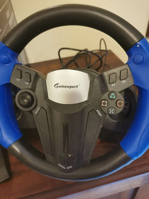 Steering Wheel and Pedal Set for PlayStation 2 or PC