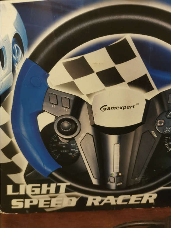 Steering Wheel and Pedal Set for PlayStation 2 or PC