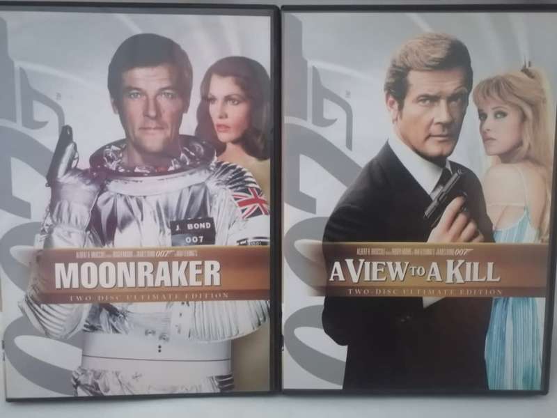 James Bond 007 Roger Moore DVDs (Moonraker 1979 and A View To Kill 1985)