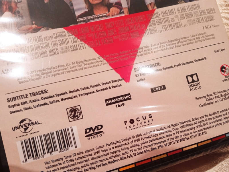 Lady Bird 2017 (DVD) Brand New Sealed