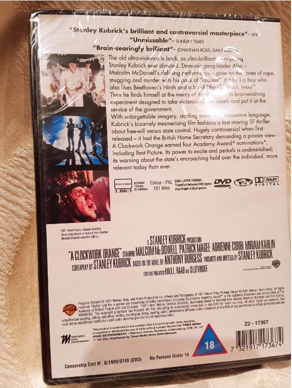 A Clockwork Orange 1971 (DVD) Brand New Sealed