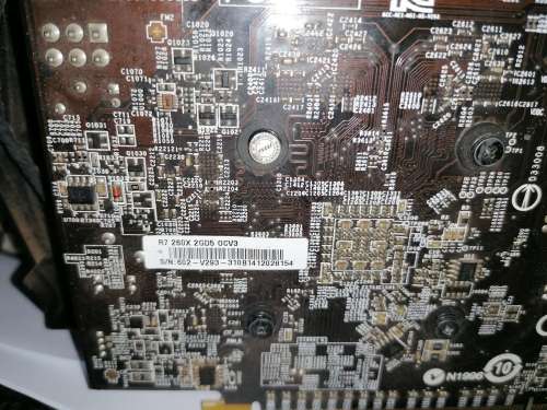 Motherboard cpu graphics card power supply ram and back plate