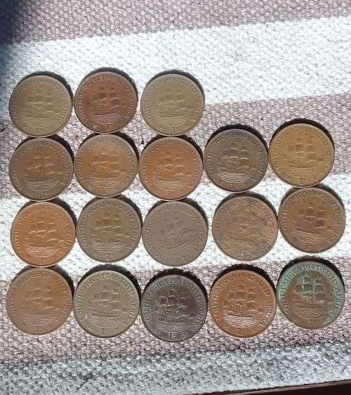 Lot Of 18 Pre 1951 SA Union Pennies
