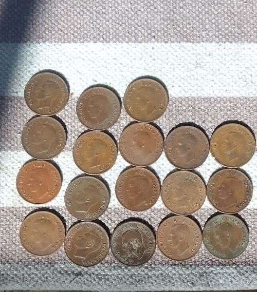 Lot Of 18 Pre 1951 SA Union Pennies