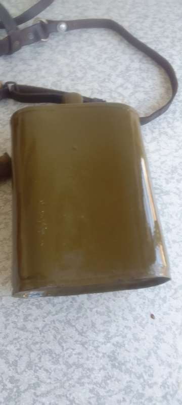 WOW - WW1 1903 pattern cavalry water bottle with leather harness