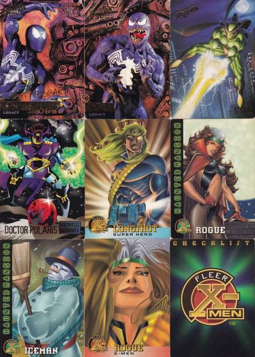 LOT: MTG cards, Yugioh Starter Deck Yugi + extras, various collectible Marvel and DC cards